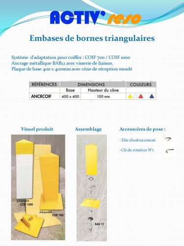 ACTIV reso Embases De Bornes Triangulaires Activ Reso activ-reso-embases-de-bornes-triangulaires-activ-reso