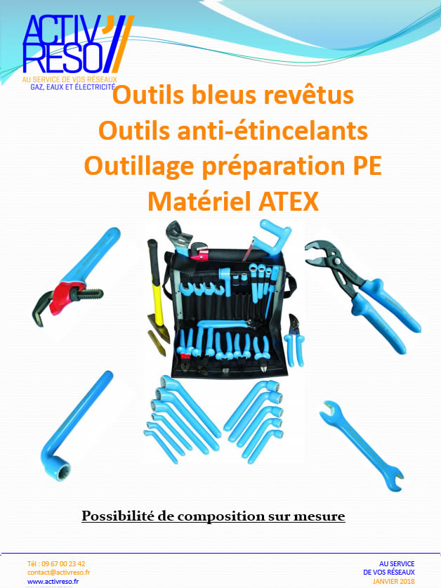 coffret outils bleux anti-étincelants atex